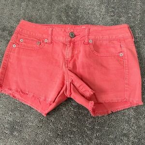 American Eagle Outfitters light Red Jean Shorts